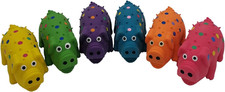 6 Pack 4 Inch Mini Latex Dog Squeaky Toys Polka Dot Piglet Pig Dog Toy for Mimi