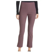 NWT Vince Kick Pleat Crop Flare Leg Stretch Cotton Blend Pants New Fig XXS $295