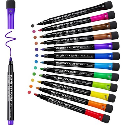 Whiteboard Stifte Set 12 Farben Whiteboard Marker Magnetisch Whiteboard Stift...