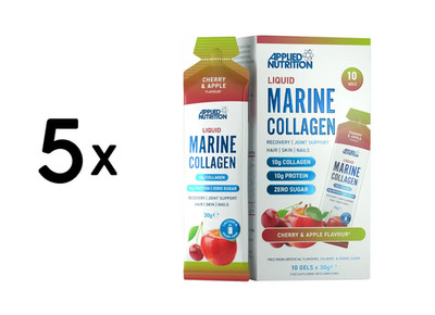 5 x Applied Nutrition Liquid Marine Collagen (10x30g) Cherry (86,66 EUR/kg)
