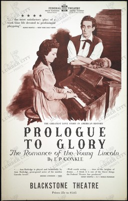 Prologue to Glory 1934 Federal Theatre Project Poster Wall Art Print Retro