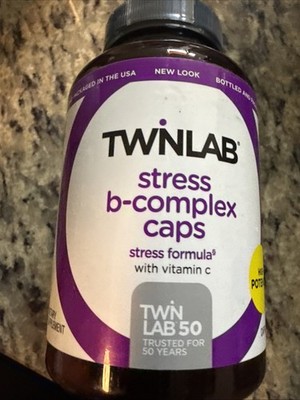 Twinlab Stress B-Complex Caps 100 Capsules No Artificial Colors, Yeast-Free