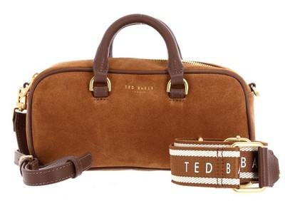 Ted Baker Shayia Elongated Suede Boxy Top Handle Bag Handtasche Brown hellbraun
