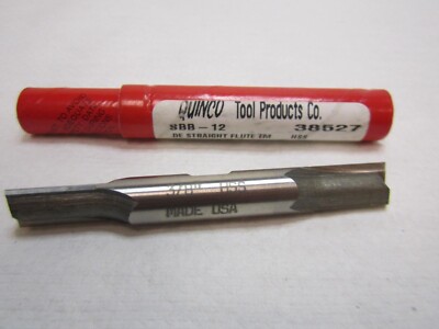 Quinco 38527 3/8'' x 9/16'' Double End Mill 3/8'' Weldon Shank Straight Flutes