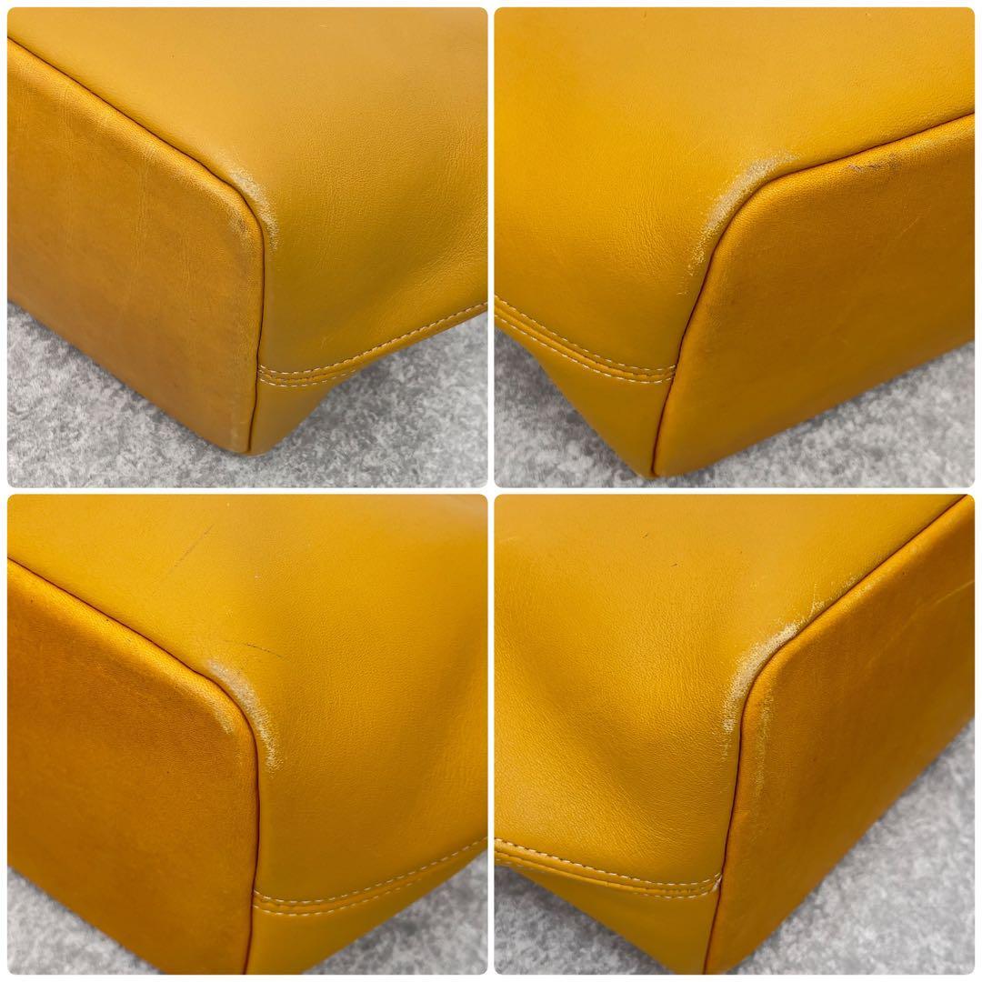 Vintage Coach Retro Lindy Kiss Rock Shoulder Bag Yellow