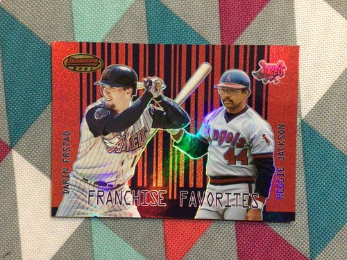2001 Bowman's Best Franchise Favorites #FFEJ Darin Erstad / Reggie Jackson angel - Picture 1 of 2