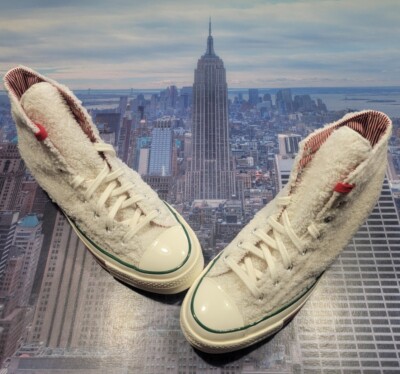 Converse Chuck 70 High Top Winter Holiday's Sherpa Egret Mens Size 8 170048c New