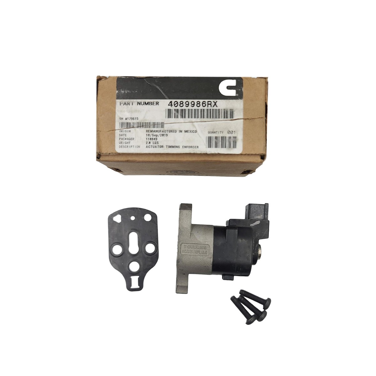 New OEM Genuine Cummins ACTUATOR 4089986-RX, $904.99+$195
