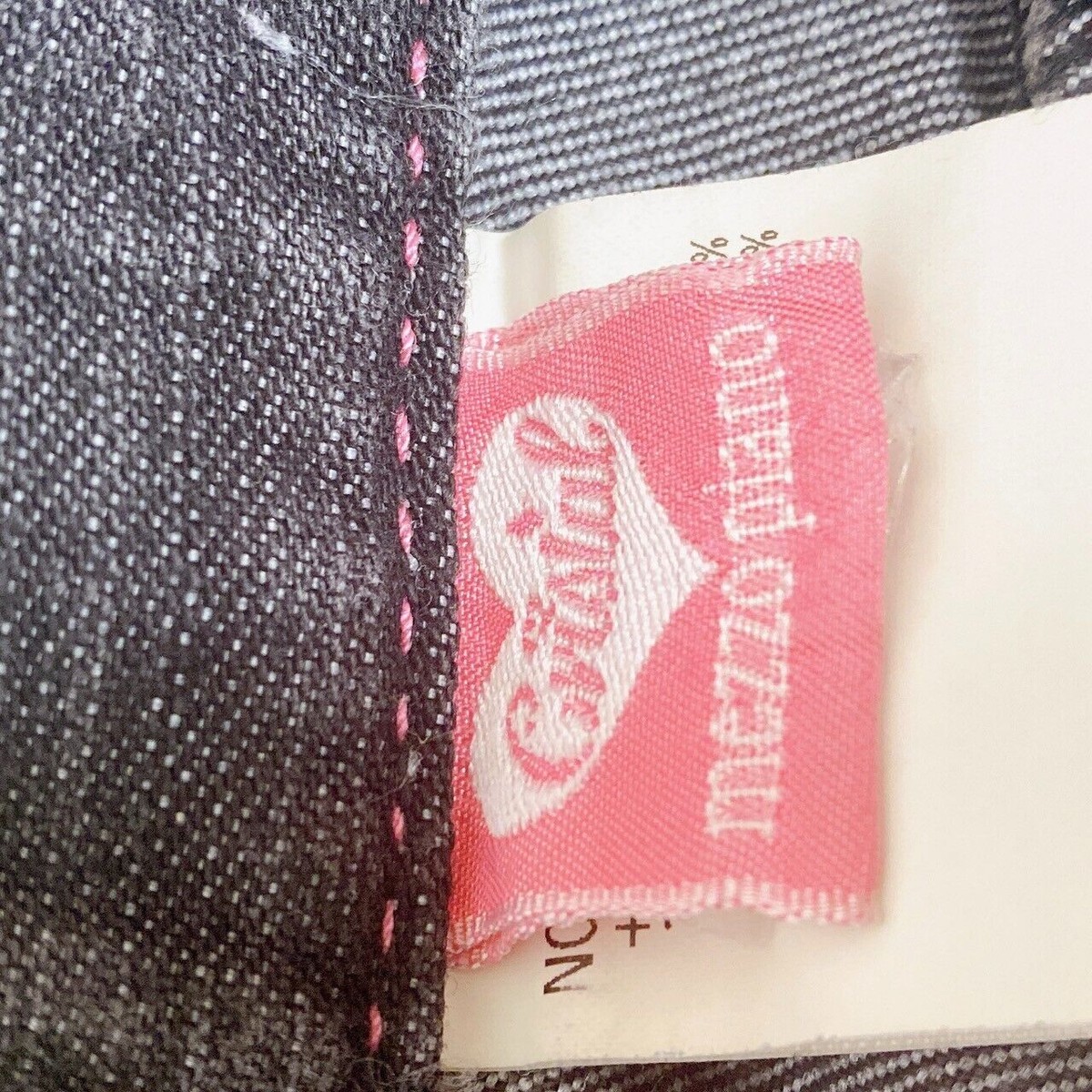 Mezzo Piano Pants M Size 150cm Denim Heart Pink Stitch Kids Girl 