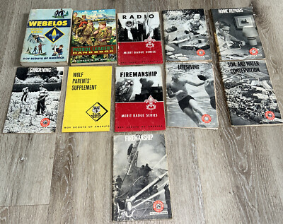 Boy Scout of America - Vintage BSA 1969 Books Merit Badge Books Lot Of 11