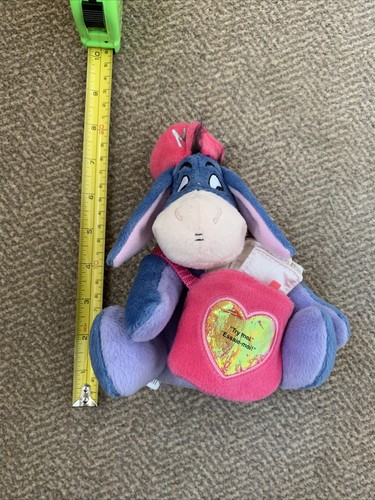 Disney Store Eeyore Love Letter Musical Plush Mail Postman Beanie Singing Toy - Picture 6 of 6