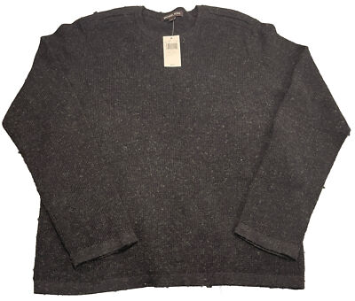 Michael Kors Sweater Mens Extra Large Black Cotton Wool Blend NWT