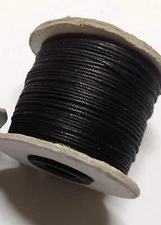 Wax Cotton Cord For DIY Jewelry Making Beading 100 Mtr, 0.5MM Black