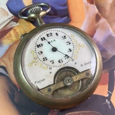 facon sis 8 jours hebdomas Mens Vintage Rare Pocketwatch Runs Great