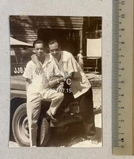 Vintage Overseas Chinese man good friends men and jeep photo