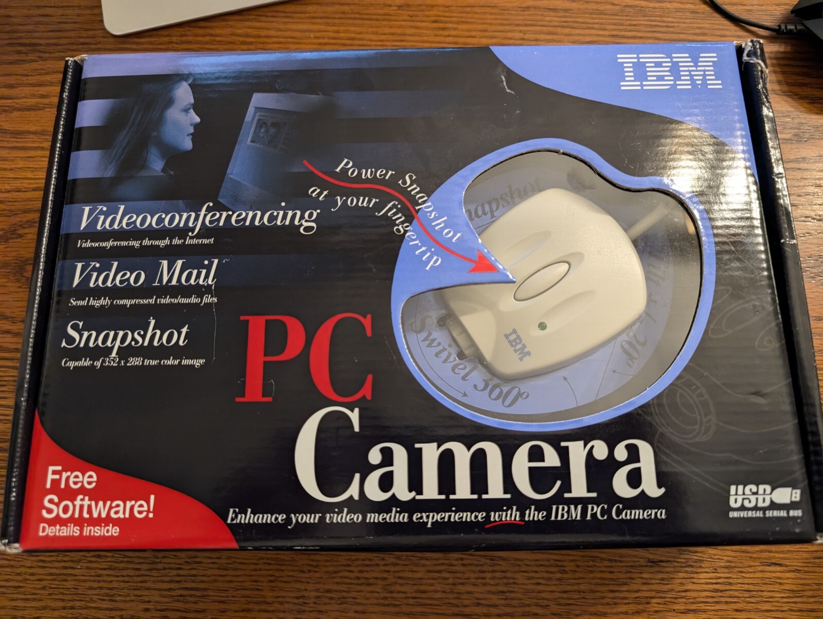 Vintage IBM PC CAMERA New In Box Video Conferencing Snapshots and More NOS