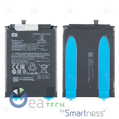 BATTERIA XIAOMI REDMI NOTE 9S M2003J6A1G SERVICE PACK BN55 RICAMBIO ORIGINALE - 第 1/1 張圖片