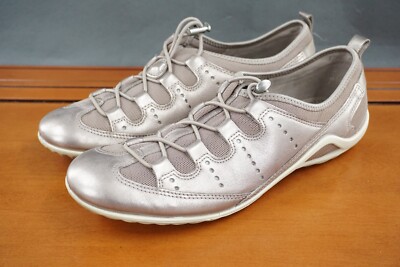 ECCO Bluma Summer Women's 41 Gold Comfort Flat Slip-On Sneaker Shoes 