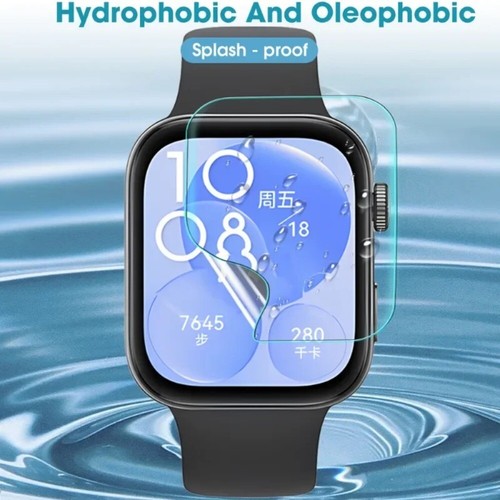 2Pcs TPU Screen Protector Clear Hydrogel Film for Huawei Watch Fit 3 - 第 2/6 張圖片