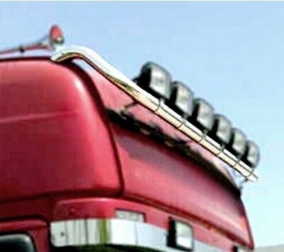 Für Scania Baseline-Topline 2004-2016 Edelstahl Lichtleiste Überrollbügel Dach