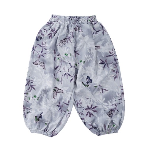 Boys Girls Trousers Printed Pants Chiffon Bloomers Unisex Sweatpants Soft Kids - Picture 18 of 35