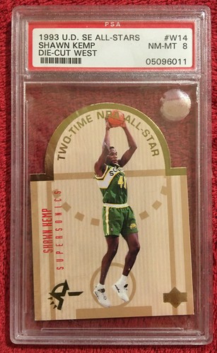 1993-94 Upper Deck SE Die Cut NBA All-Star West Shawn Kemp #W14 PSA 8 - Bild 1 von 2