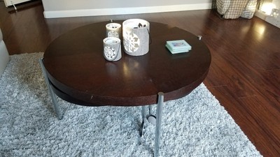 Moveable Stacked Coffee Table On Wheels Ebay