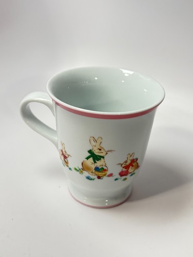 Williams Sonoma Meadow Bunny Rabbit Mug Cup Easter Egg Set 7 Pastel Decor Retro - Picture 12 of 17