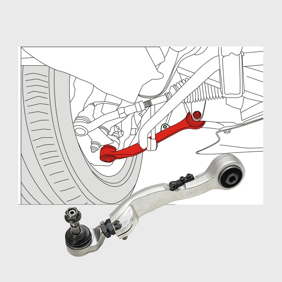 LYKT 2pcs Front Adjustable Camber Arms Kit Fit BMW M5、525、528、530、535、545、550 Foto 2 de 4