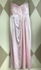 structured mikado strapless long bridesmaid dress