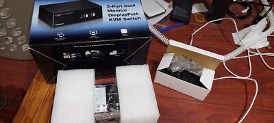 TRENDNET TK-240DP 2 Port Dual Monitor DisplayPort KVM Switch NEW OB