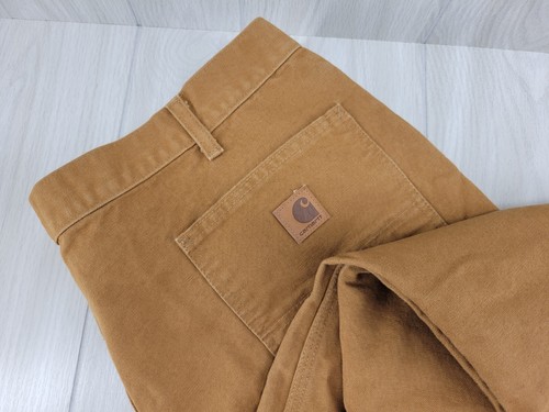 Men's CARHARTT B11BRN Canvas Carpenter Canvas Pants Jeans Sz 42x32 - Picture 3 of 10