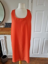 Elite 99 Tunic/ Dress Uk 4XLOrange Chiffion Sleeveless Back Bow Holiday Cruise