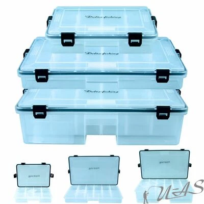 AUSWAHL DELTA FISHING L-XXL Qualitäts Tackle Box 35,5x23x9,2cm Wasserdicht Sha