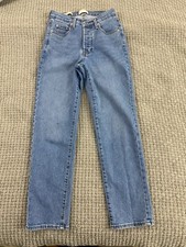 Universal Thread Mid 80s Slim Womens Button Fly Jeans Blue Size 6