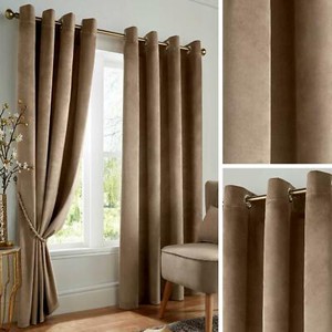 Indoor Door Curtains Thermal Blackout Curtains Eyelet Ring