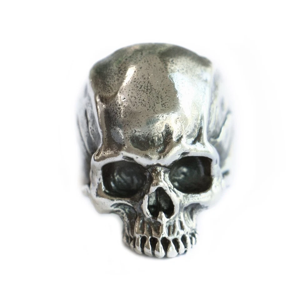 Handarbeit 925 Sterling Silber Totenkopf Ring Herren Biker Gothic Charm Ring Geschenk TA102D