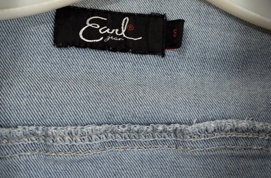 Chaqueta de mezclilla Earl Jean elástica lavado ligero para mujer talla pequeña Foto 3 de 4