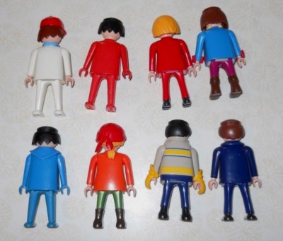 VINTAGE LOT OF 8 GEOBRA PLAYMOBIL FIGURES YRS 1974 1992 1997