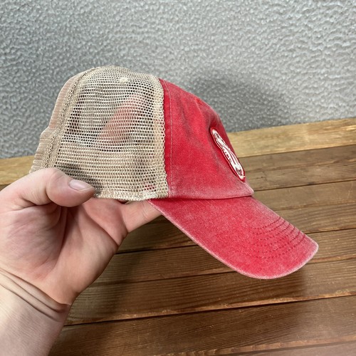 Nebraska Cornhuskers Hat Adult Red Tan Snapback Cap NCAA College Sports Big 10 - Picture 4 of 11