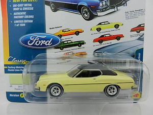 2017 Johnny Lightning Classic Gold 1b Pastel Lime 1974 Ford Gran