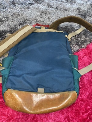 Vintage Salomon Backpack 90s Leather Bottom Cinch Day Gym Beach