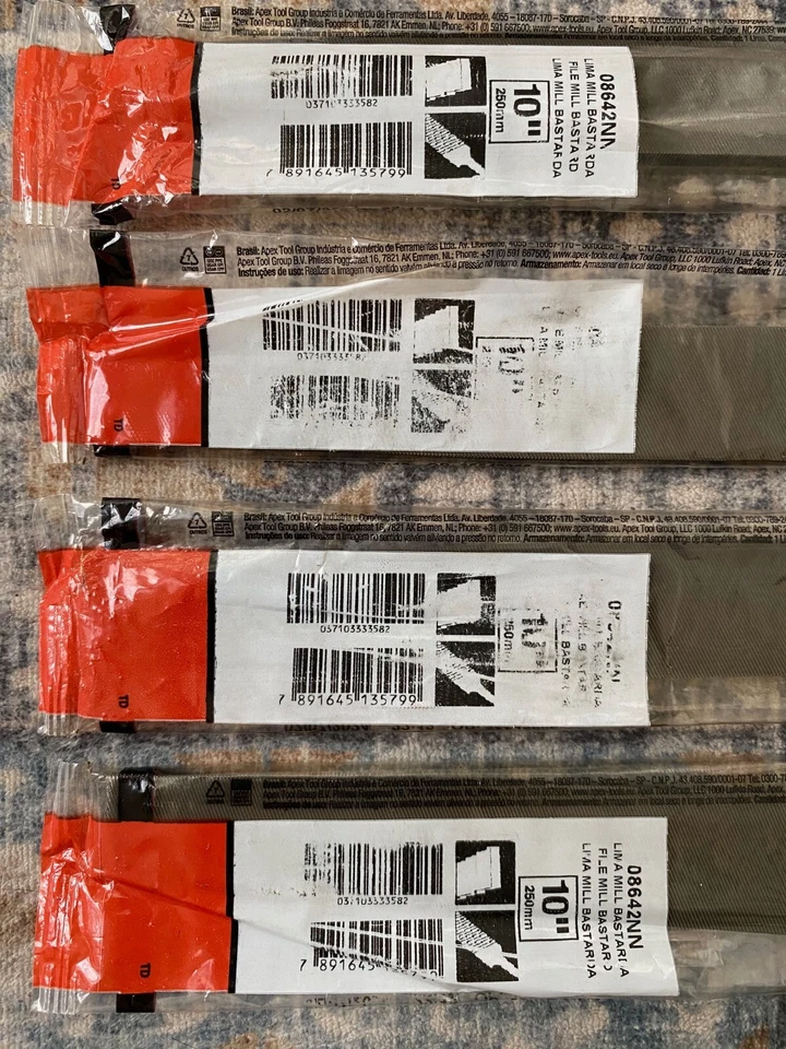 (4) CRESENT NICHOLSON 10" Mill Single Cut Bastard File Sharpen Mill Circular Saw - Image 2 of 4