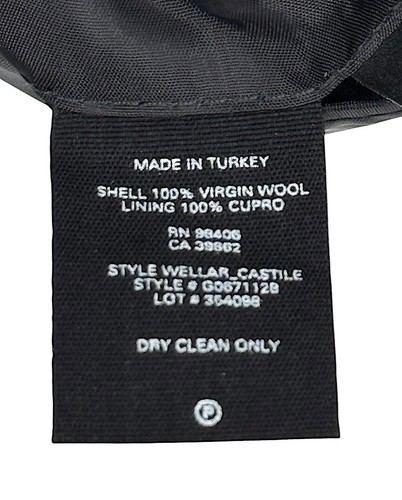 Theory Wellar Castile Blazer Jacket Micro Stripe Two Button Gray Virgin Wool 40R - Picture 13 of 13