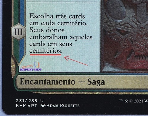 The Three Seasons Portuguese FOIL Mtg MISPRINT. Rules text error - Imagen 3 de 5