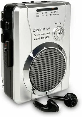 AM/FM Portable Pocket Radio and Voice Audio Cassette Recorder Built-in Speaker