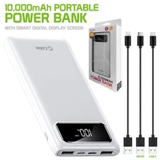 10,000 mAh Portable Power Bank with Smart Digital Display Screen / 10,000mAh