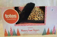 Women's Totes Toasties Memory Foam Animal Print Slippers Large 8-9 New