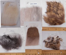 Fly Tying Furs - Deer, Mink, Badger, Woodchuck, many more
