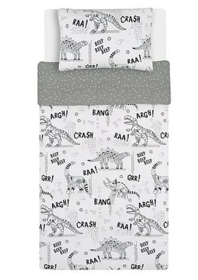 asda dinosaur bedding grey